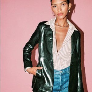 Reformation Leather Jacket- Veda Bowery Leather Blazer